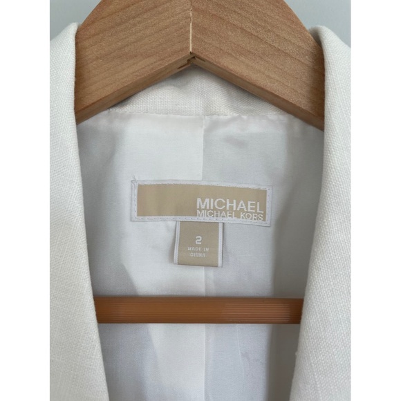Michael Kors White Linen Blazer - Picture 2 of 2